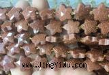 RGBS60 15 inches 14mm faceted star golden sandstone beads wholesale