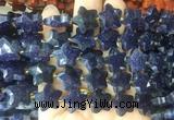 RGBS61 15 inches 14mm faceted star blue goldstone beads wholesale