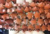 RGBS62 15 inches 14mm faceted star red jasper beads wholesale