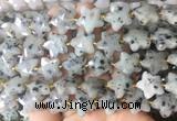 RGBS66 15 inches 14mm faceted star sesame Jasper beads wholesale