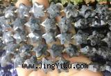 RGBS68 15 inches 14mm faceted star black labradorite beads wholesale