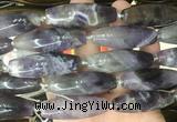RIBS57 15 inches 14*40mm rice dogtooth amethyst gemstone beads wholesale RIBS57 15 inches 14*40mm rice dogtooth amethyst gemstone beads wholesale