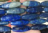 RIBS66 15 inches 14*40mm rice lapis lazuli gemstone beads wholesale RIBS66 15 inches 14*40mm rice lapis lazuli gemstone beads wholesale
