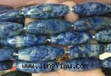 RIBS67 15 inches 14*40mm rice sodalite gemstone beads wholesale RIBS67 15 inches 14*40mm rice sodalite gemstone beads wholesale