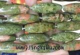 RIBS70 15 inches 14*40mm rice unakite gemstone beads wholesale RIBS70 15 inches 14*40mm rice unakite gemstone beads wholesale
