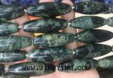 RIBS71 15 inches 14*40mm rice kambaba jasper gemstone beads wholesale RIBS71 15 inches 14*40mm rice kambaba jasper gemstone beads wholesale