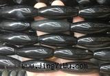 RIBS75 15 inches 13*40mm rice agate gemstone beads wholesale RIBS75 15 inches 13*40mm rice agate gemstone beads wholesale