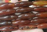 RIBS79 15 inches 13*40mm rice agate gemstone beads wholesale RIBS79 15 inches 13*40mm rice agate gemstone beads wholesale