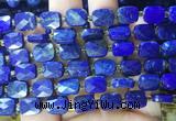 RTBS18 15 inches 8*10mm faceted rectangle Lapis lazuli beads wholesale