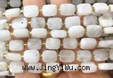 RTBS20 15 inches 8*10mm faceted rectangle white moonstone beads wholesale