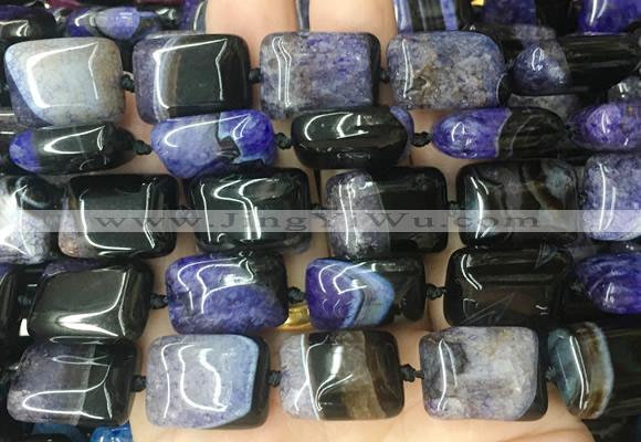 RTBS36 15 inches 15*20mm rectangle Agate gemstone beads wholesale