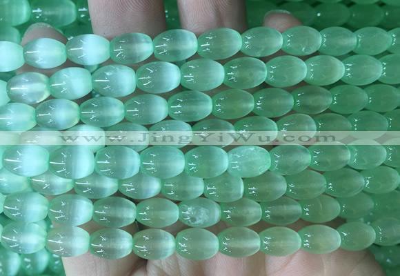 SEBS107 15 inches 6*9mm rice selenite gemstone beads wholesale