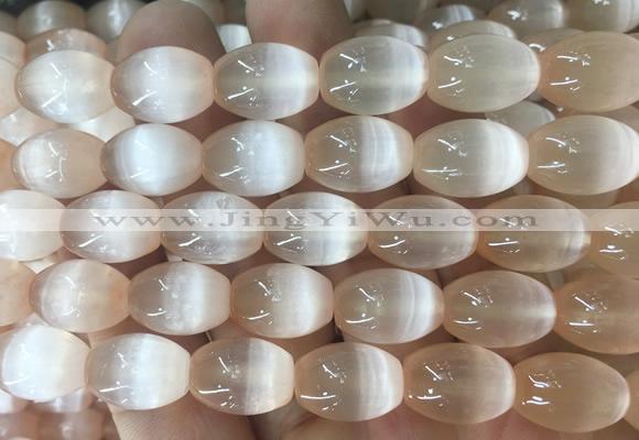 SEBS125 15 inches 10*14mm rice selenite gemstone beads wholesale