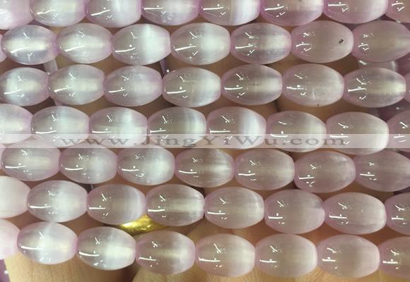 SEBS132 15 inches 8*12mm rice selenite gemstone beads wholesale