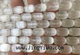 SEBS138 15 inches 8*12mm drum selenite gemstone beads wholesale