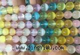 SEBS141 15 inches 8mm round colorful selenite gemstone beads wholesale