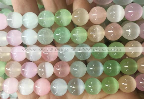 SEBS149 15 inches 10mm round colorful selenite gemstone beads wholesale