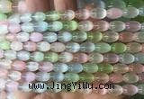 SEBS150 15 inches 6*9mm rice colorful selenite gemstone beads wholesale