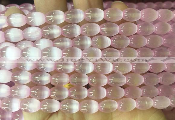 SEBS63 15 inches 6*9mm rice selenite gemstone beads wholesale