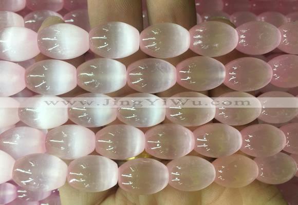 SEBS65 15 inches 10*14mm rice selenite gemstone beads wholesale