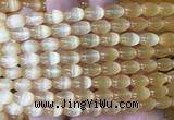 SEBS78 15 inches 6*9mm rice selenite gemstone beads wholesale