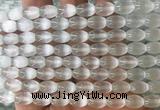 SEBS85 15 inches 6*9mm rice selenite gemstone beads wholesale