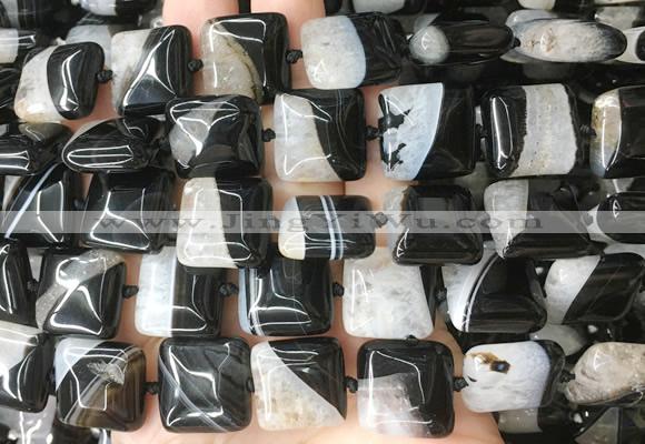 SRBS18 15 inches 18*18mm square Agate gemstone beads wholesale