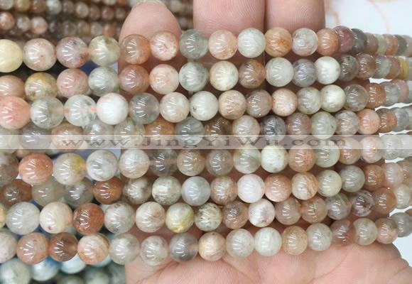 SSBS01 15 inches 6mm round sunstone beads wholesale