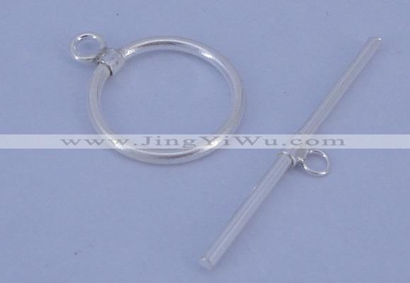 SSC02 5pcs 16mm donut 925 sterling silver toggle clasps