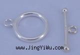 SSC04 5pcs 14mm donut 925 sterling silver toggle clasps