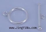 SSC05 5pcs 16mm donut 925 sterling silver toggle clasps