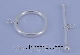 SSC07 5pcs 22mm donut 925 sterling silver toggle clasps