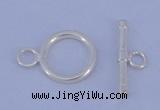 SSC10 5pcs 12mm donut 925 sterling silver toggle clasps