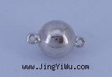 SSC107 5pcs 8mm round 925 sterling silver magnetic clasps