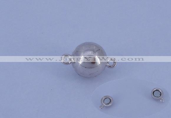 SSC107 5pcs 8mm round 925 sterling silver magnetic clasps