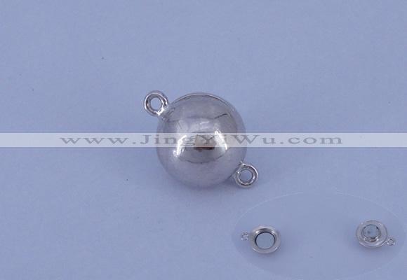 SSC108 5pcs 10mm round 925 sterling silver magnetic clasps