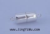 SSC109 5pcs 6.5*13mm tube 925 sterling silver magnetic clasps