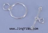 SSC11 5pcs 12mm donut 925 sterling silver toggle clasps