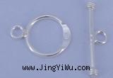 SSC14 5pcs 12mm donut 925 sterling silver toggle clasps