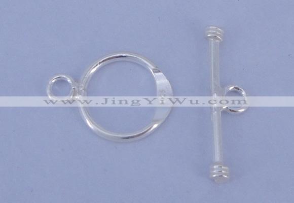 SSC14 5pcs 12mm donut 925 sterling silver toggle clasps