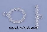 SSC22 5pcs 11mm donut 925 sterling silver toggle clasps