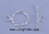 SSC23 5pcs 11mm donut 925 sterling silver toggle clasps