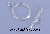 SSC24 5pcs 16mm donut 925 sterling silver toggle clasps