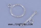 SSC25 5pcs 12mm donut 925 sterling silver toggle clasps