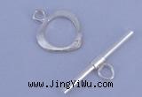 SSC26 5pcs 10*13mm heart 925 sterling silver toggle clasps