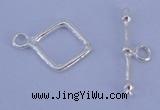 SSC31 5pcs 12*16mm diamond 925 sterling silver toggle clasps