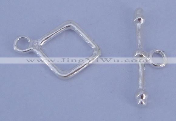 SSC31 5pcs 12*16mm diamond 925 sterling silver toggle clasps