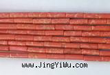 TBBS01 15 inches 4*13mm tube synthetic sea sediment jasper beads