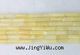 TBBS16 15 inches 4*13mm tube yellow jade gemstone beads