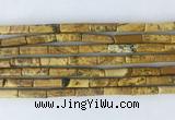 TBBS30 15 inches 4*13mm tube picture jasper gemstone beads